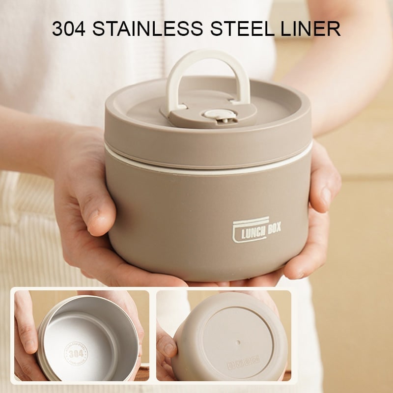 Insulated Lunch Box with Stainless Steel Stackable Bento Containers and Thermal Carry Bag - Image 3