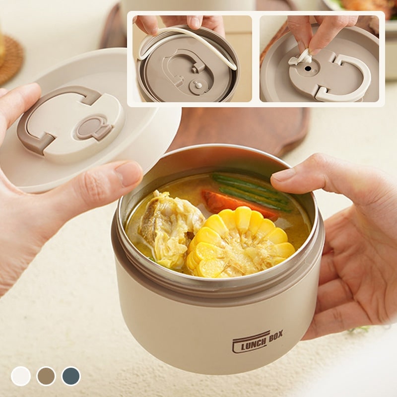 Insulated Lunch Box with Stainless Steel Stackable Bento Containers and Thermal Carry Bag - Image 7