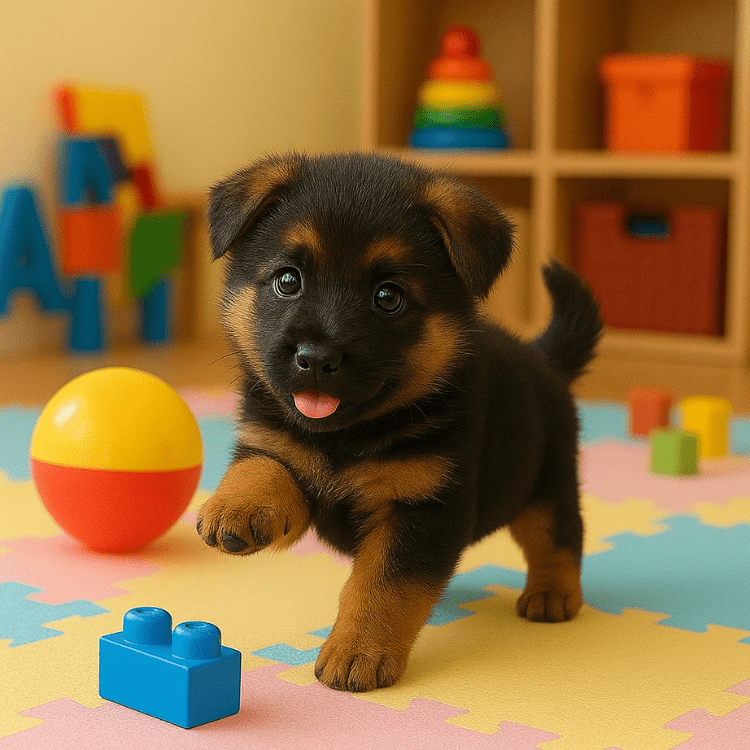 Interactive Electronic Toy Dog with Walking Barking and Wagging German Shepherd Plush Puppy - Image 5