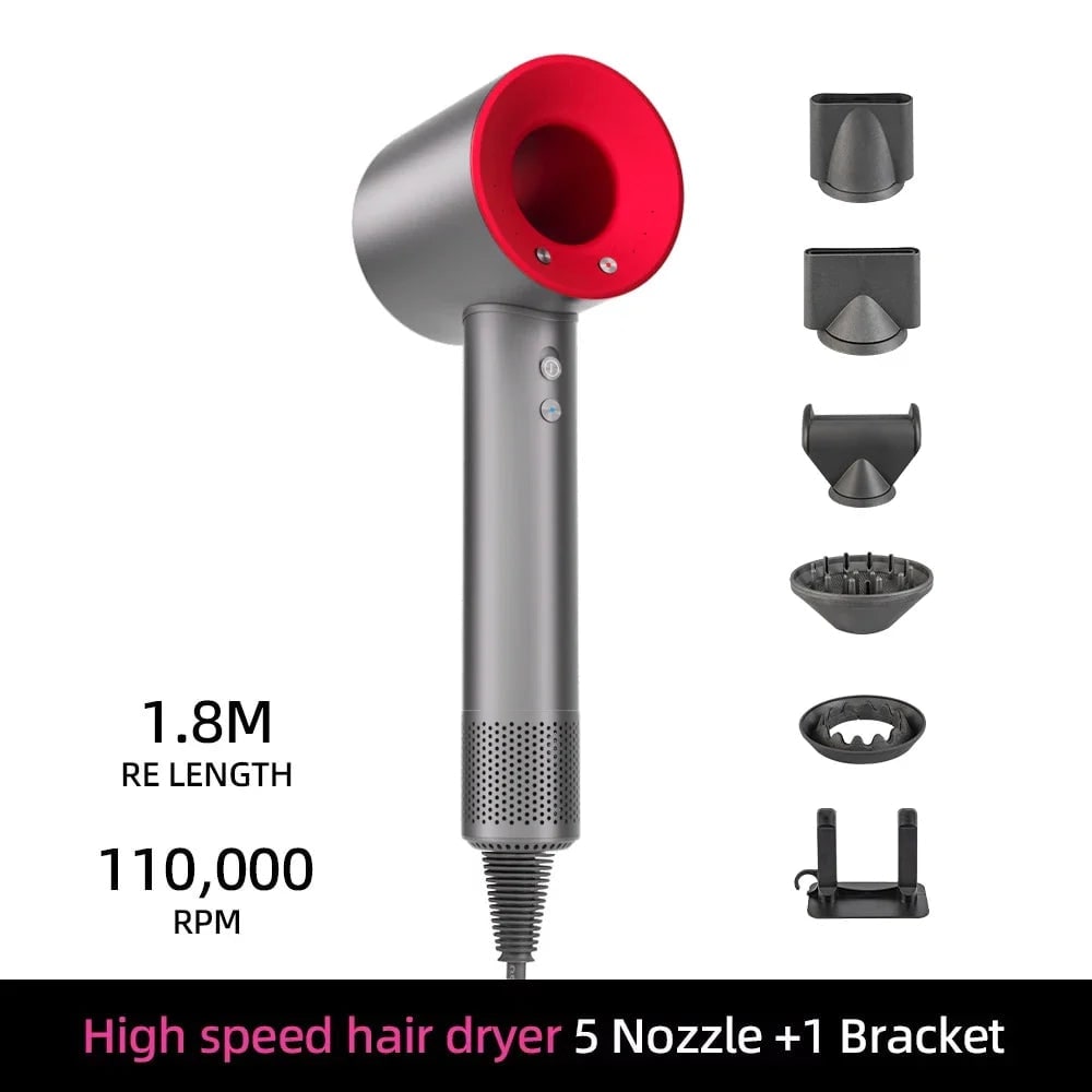 Ionic Hair Dryer with Magnetic Styling Nozzle and Wall Mount Bracket - Image 10