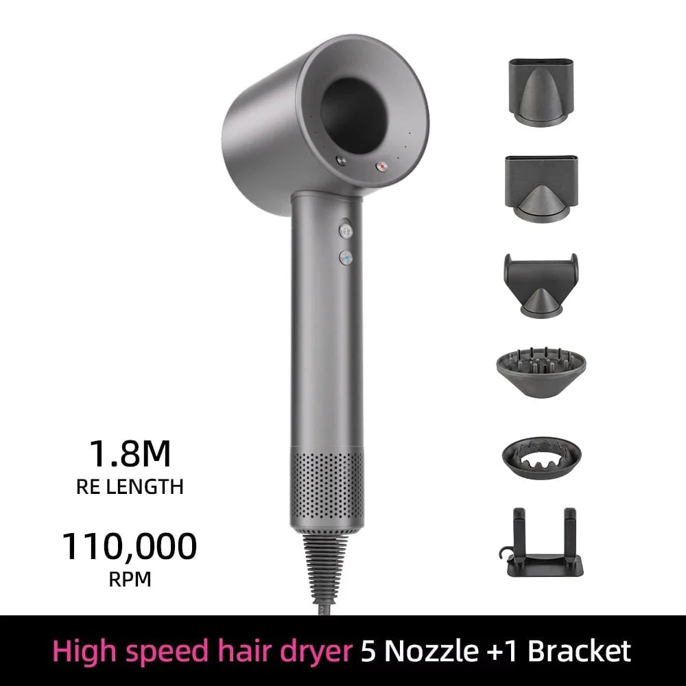 Ionic Hair Dryer with Magnetic Styling Nozzle and Wall Mount Bracket - Image 11