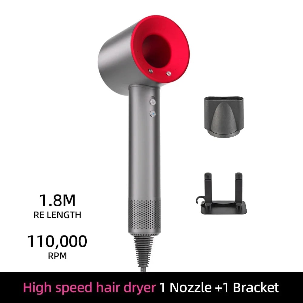 Ionic Hair Dryer with Magnetic Styling Nozzle and Wall Mount Bracket - Image 7