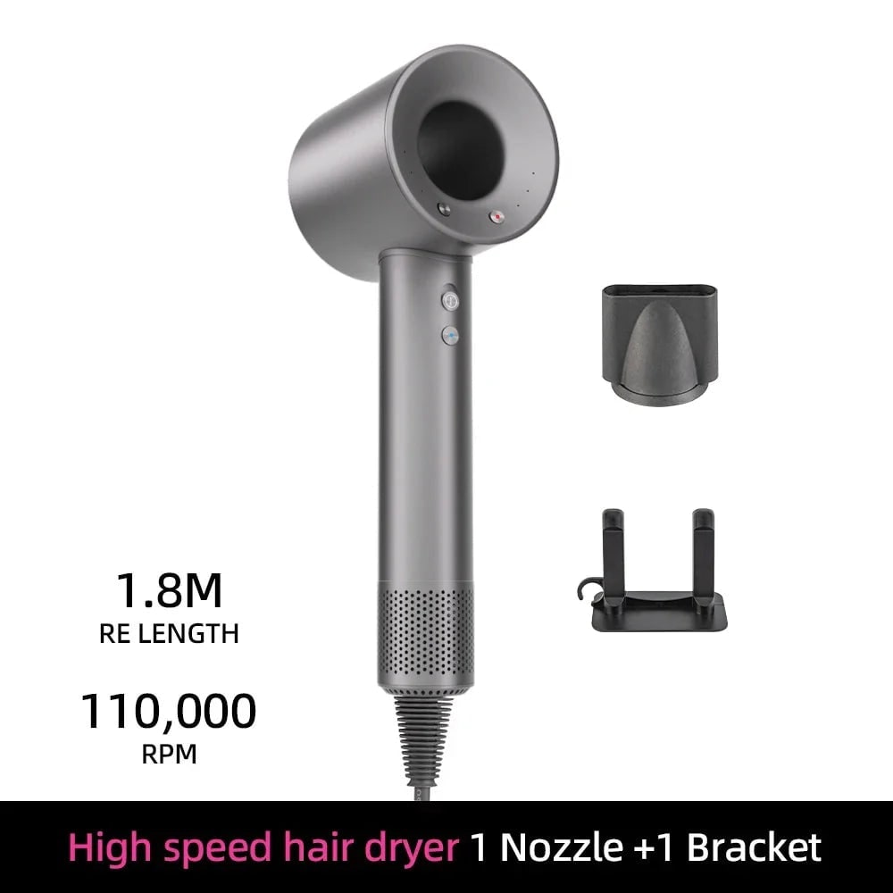 Ionic Hair Dryer with Magnetic Styling Nozzle and Wall Mount Bracket - Image 9