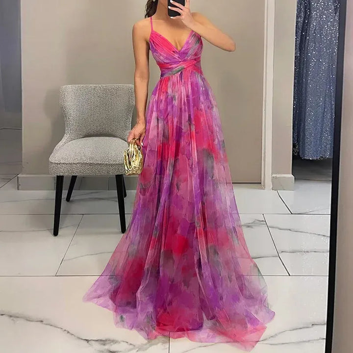 Women's Wedding Guest Floral Maxi Dress