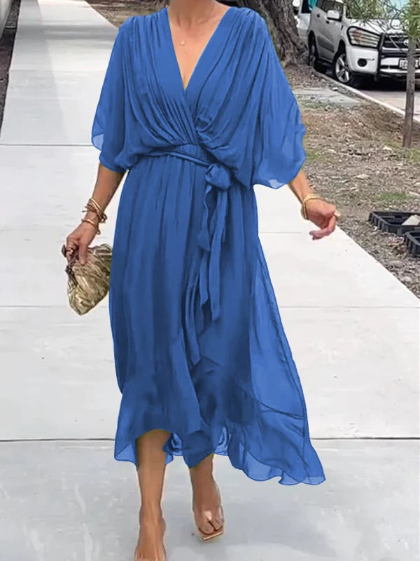 Thyra | Elegant Women's Dress with a V-Neck