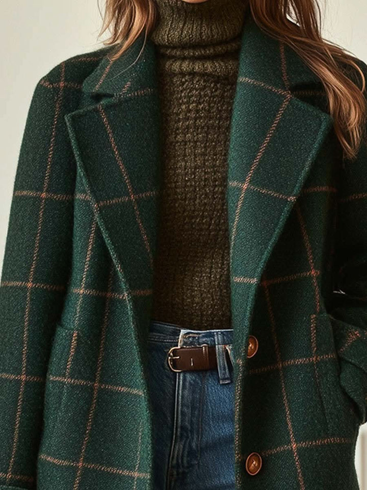 Women's Checkered Winter Coat