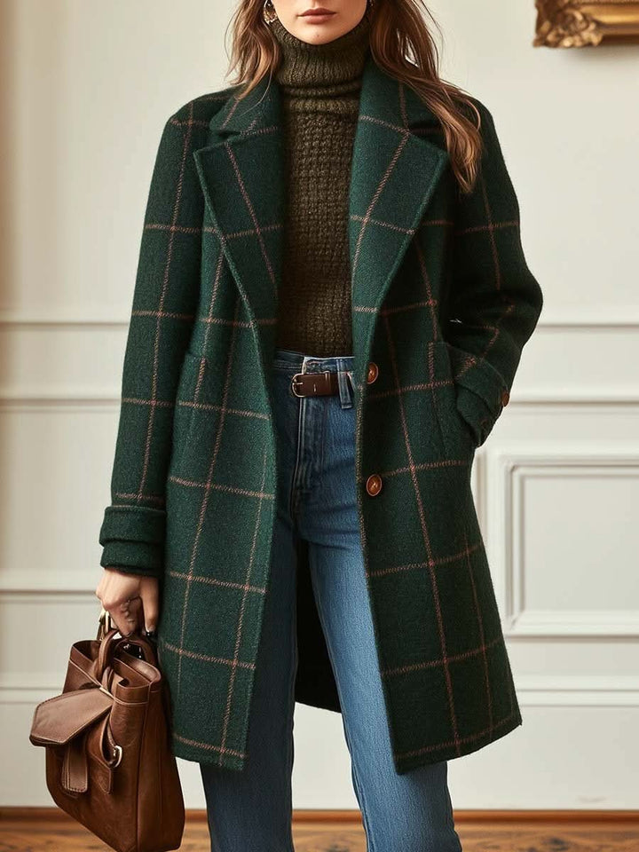 Women's Checkered Winter Coat