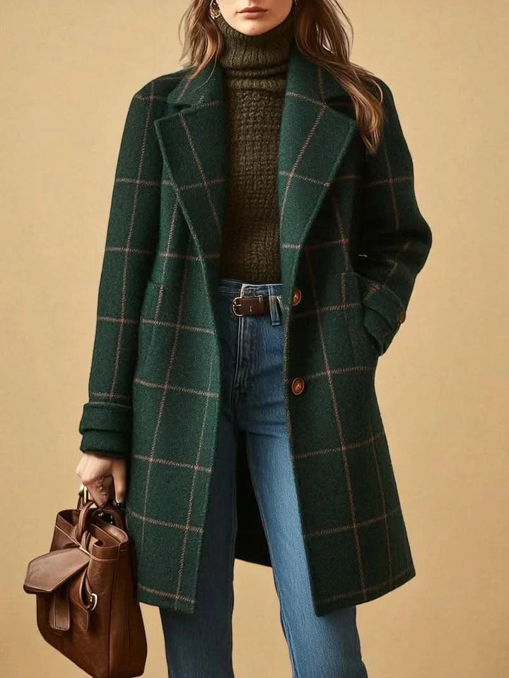 Women's Checkered Winter Coat