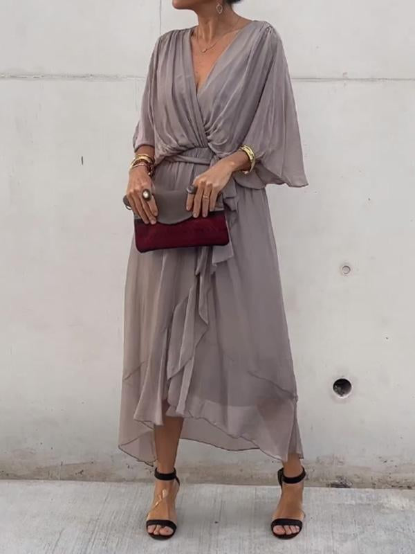 Thyra | Elegant Women's Dress with a V-Neck