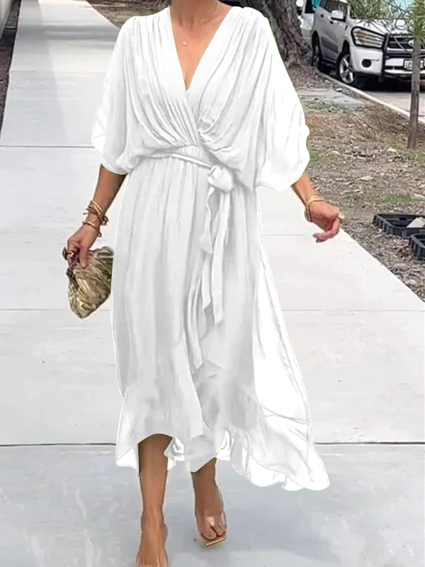 Thyra | Elegant Women's Dress with a V-Neck