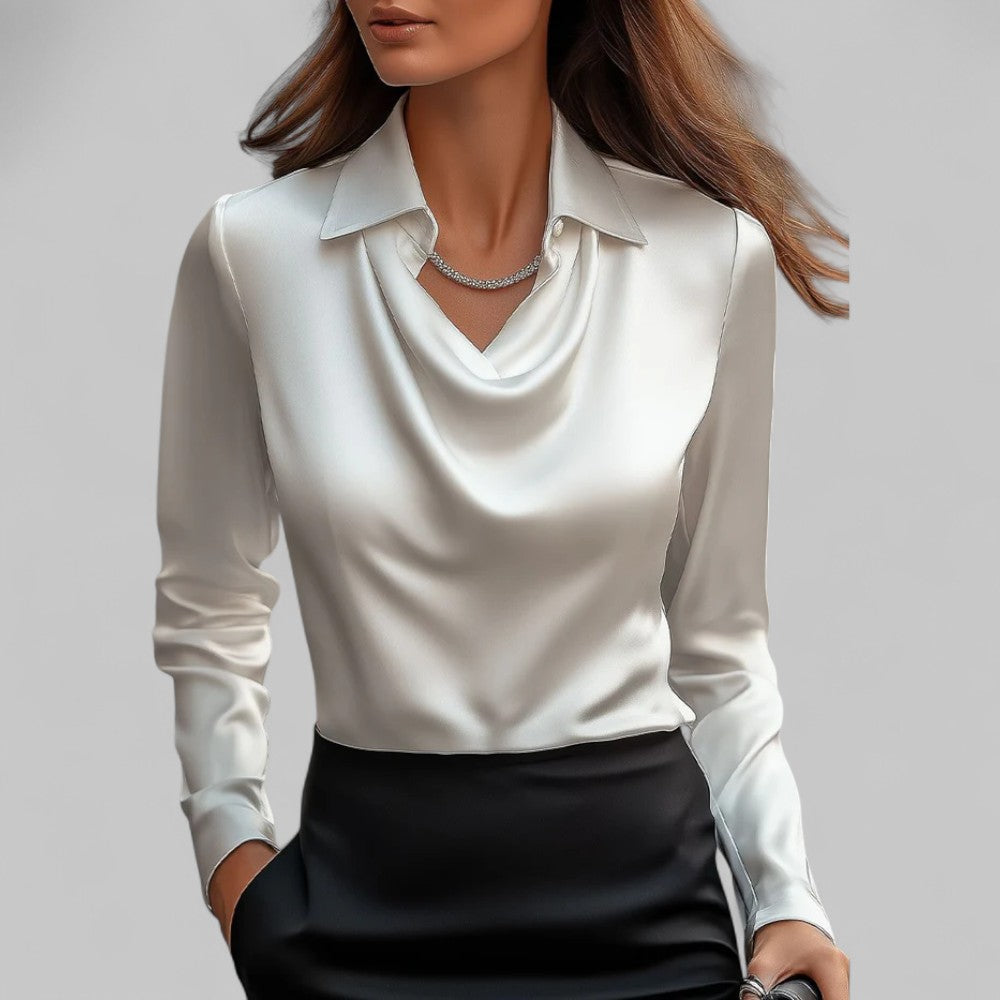 Women's Blouse with a Water-Neckline