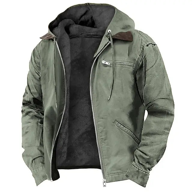 Men's Lined Hooded Winter Jacket