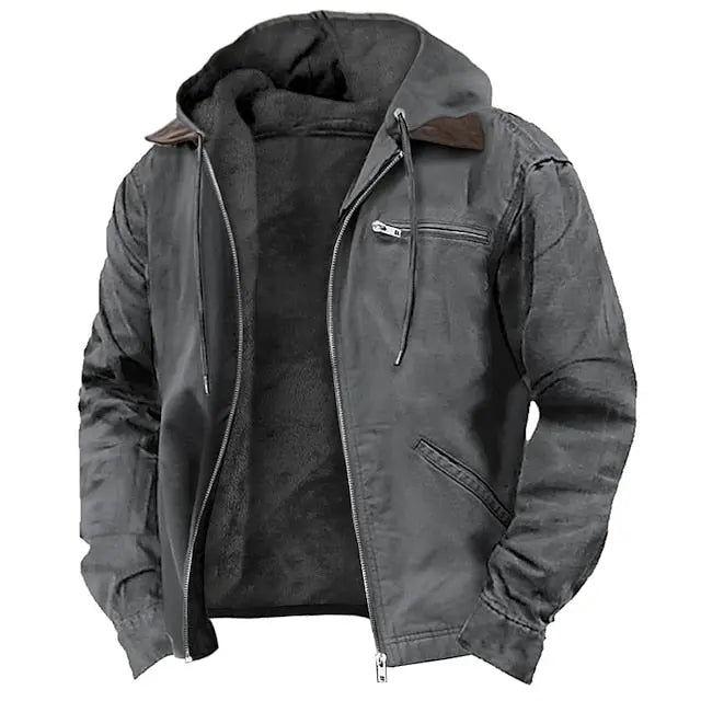 Men's Lined Hooded Winter Jacket