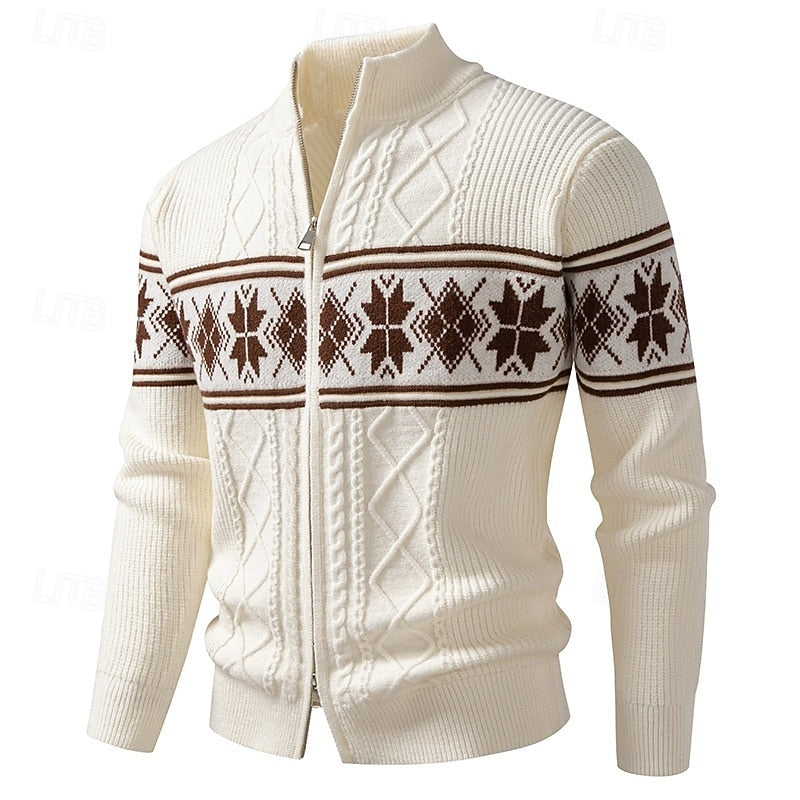 Men's Fair Isle Zip Cardigan