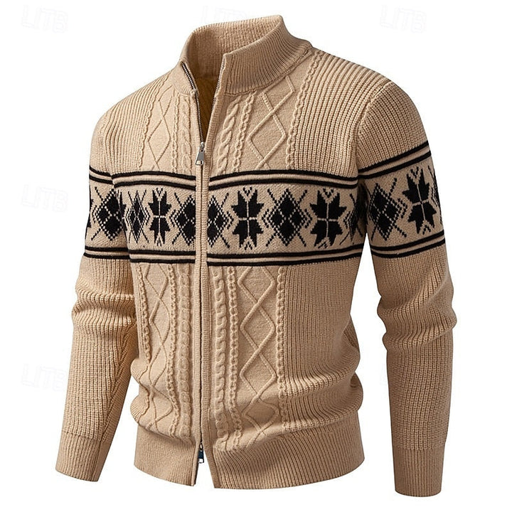 Men's Fair Isle Zip Cardigan