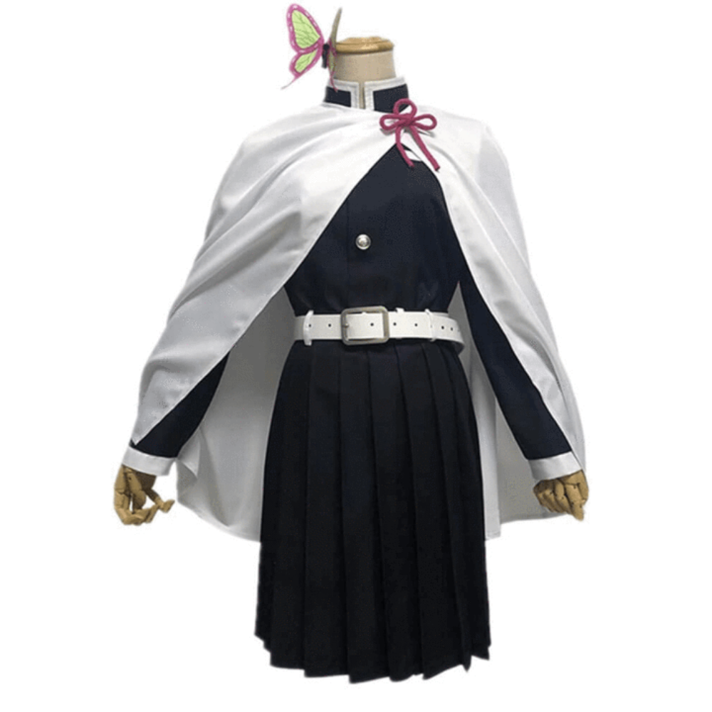 Kids' Anime Cosplay Costume Set with Kimono Haori Jacket Checkered Pattern and Leg Wraps - Image 16