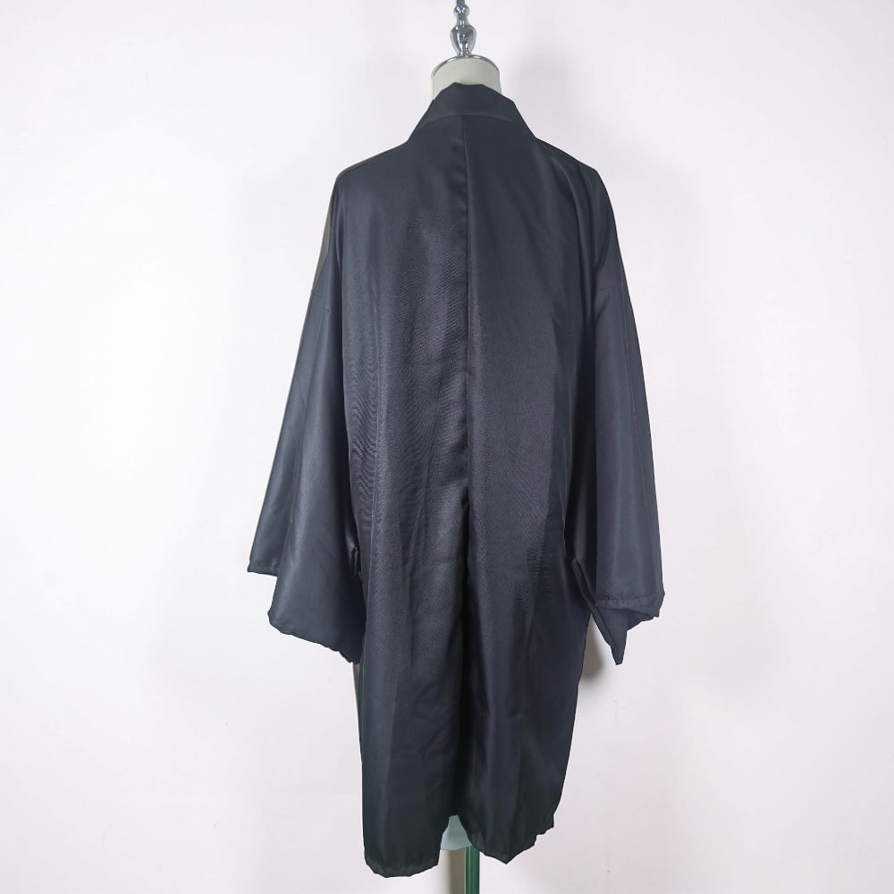 Kids' Anime Cosplay Costume Set with Kimono Haori Jacket Checkered Pattern and Leg Wraps - Image 4