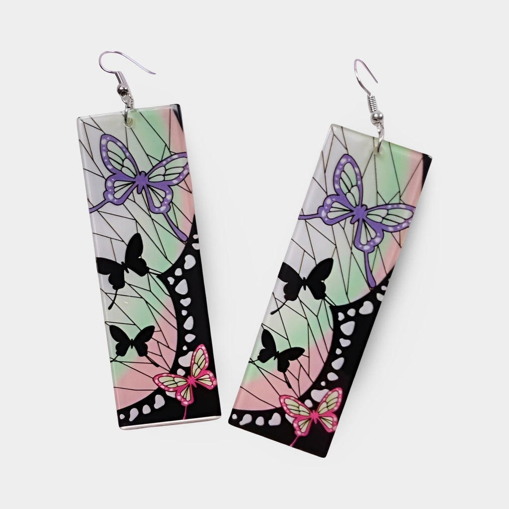 Kids' Anime Cosplay Costume with Butterfly Kimono Coat and Accessories Five-Piece Set - Image 9