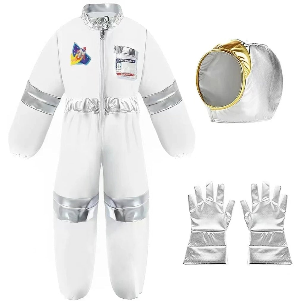 Kids' Astronaut Suit with Helmet and Gloves for Space Explorer Halloween Costume - Image 2