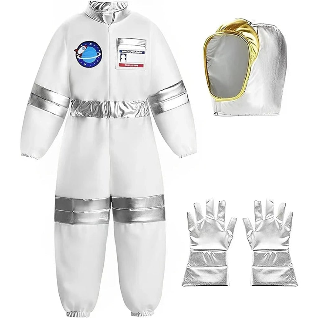 Kids' Astronaut Suit with Helmet and Gloves for Space Explorer Halloween Costume - Image 4