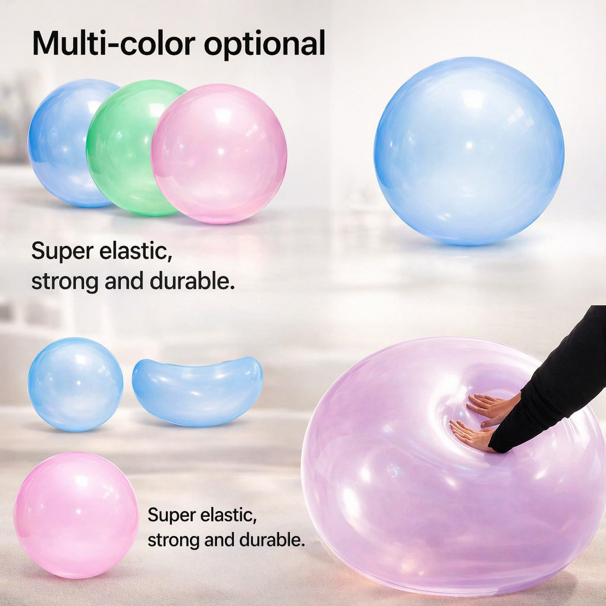 Kids' Bubble Ball Toy Giant Inflatable with Self-Sealing Valve for Outdoor Play - Image 9