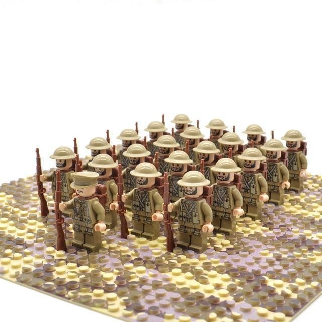 Kids' Building Blocks Military Minifigures Set with Miniature Soldiers and Toy Weapons - Image 1