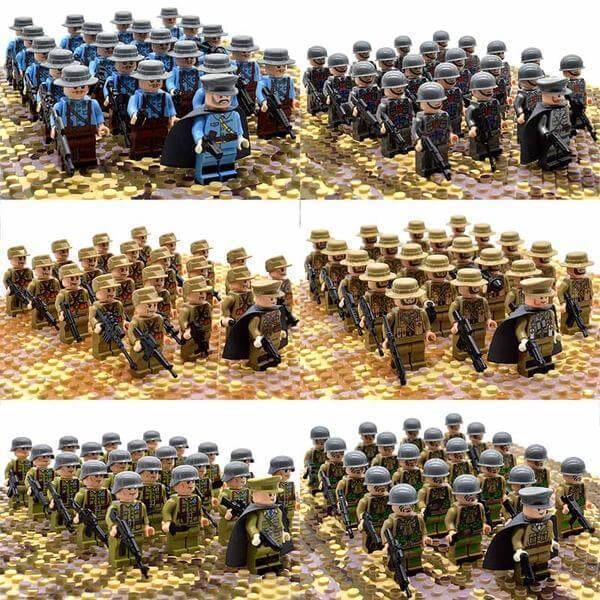 Kids' Building Blocks Military Minifigures Set with Miniature Soldiers and Toy Weapons - Image 2