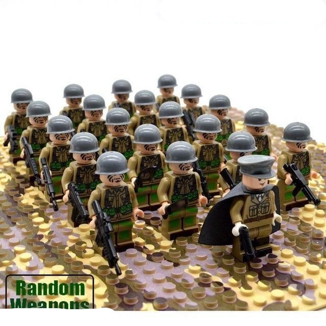 Kids' Building Blocks Military Minifigures Set with Miniature Soldiers and Toy Weapons - Image 3
