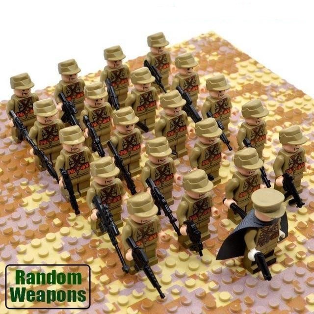 Kids' Building Blocks Military Minifigures Set with Miniature Soldiers and Toy Weapons - Image 9