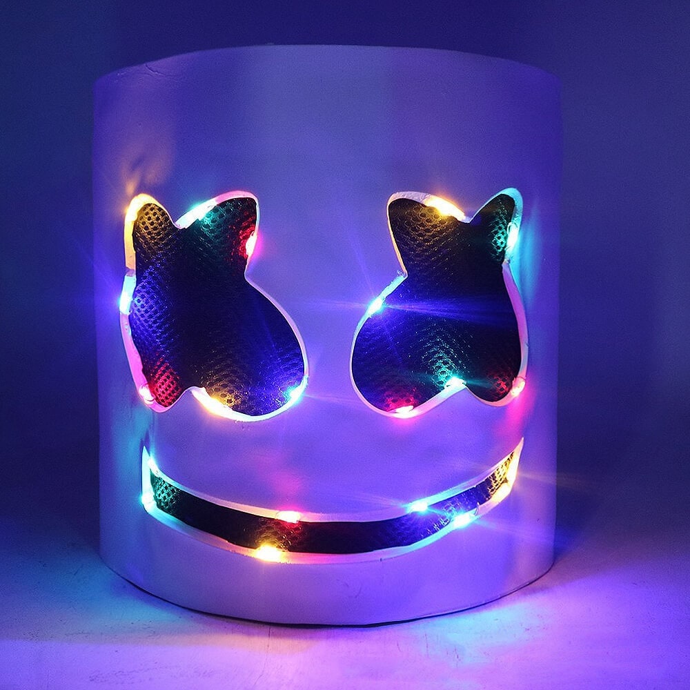 Kids' Dj Costume with LED Light-Up Mask and Glowing Chest Graphic - Image 4