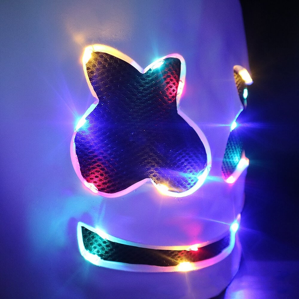 Kids' Dj Costume with LED Light-Up Mask and Glowing Chest Graphic - Image 5