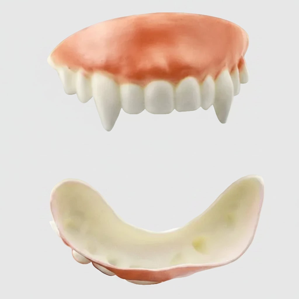 Kids' Fake Teeth Partials Slip-On Vampire Fangs with Crooked Yellowed for Halloween Costume - Image 4