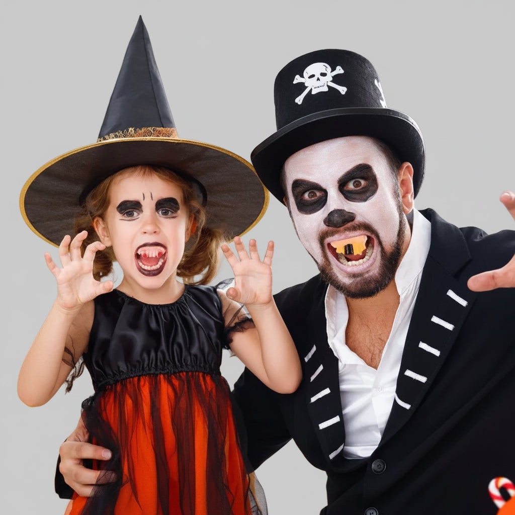 Kids' Fake Teeth Partials Slip-On Vampire Fangs with Crooked Yellowed for Halloween Costume - Image 7