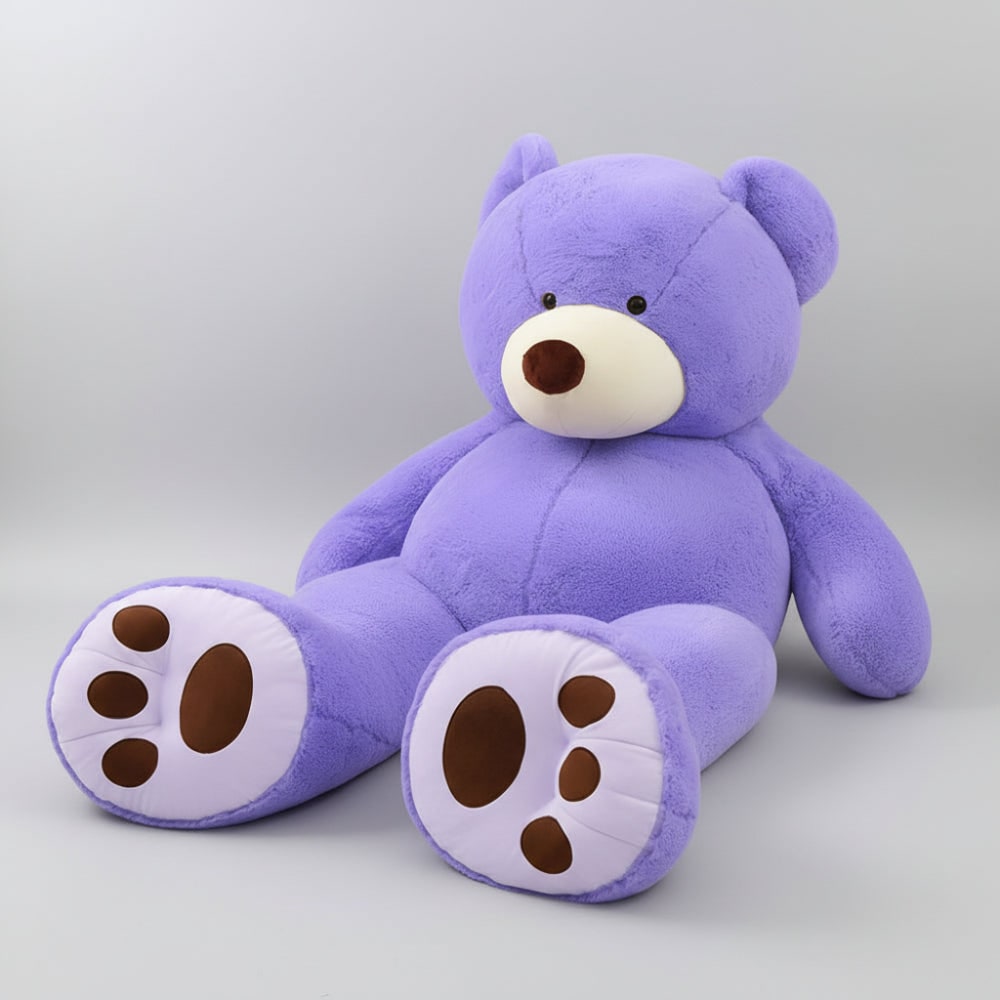 Kids' Giant Teddy Bear Plush Stuffed Animal with Soft Faux Fur and Contrasting Paw Details - Image 2