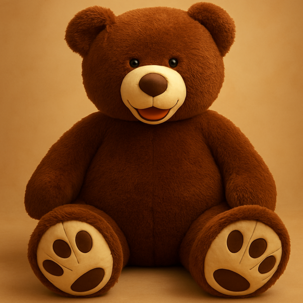 Kids' Giant Teddy Bear Plush Stuffed Animal with Soft Faux Fur and Contrasting Paw Details - Image 4