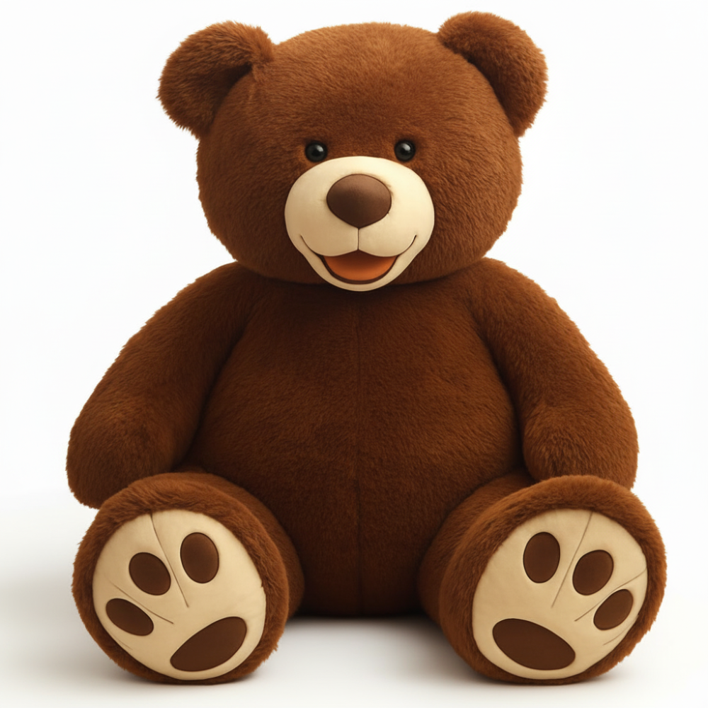 Kids' Giant Teddy Bear Plush Stuffed Animal with Soft Faux Fur and Contrasting Paw Details - Image 5