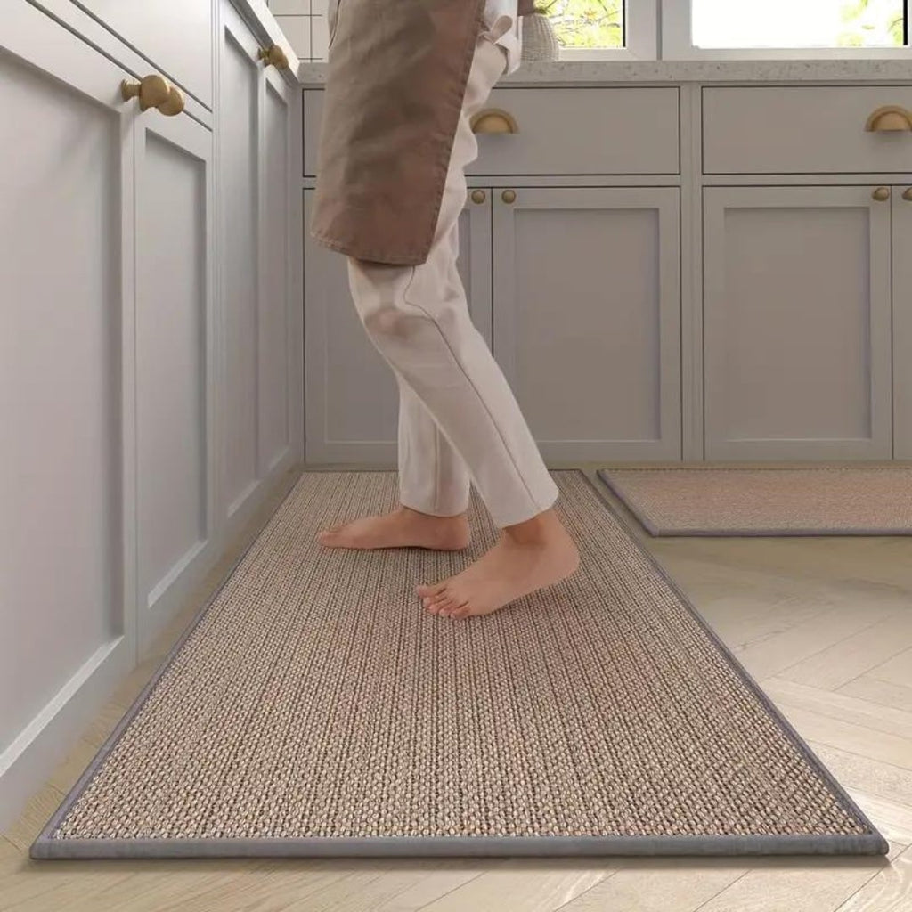 Kitchen Floor Mat with Cushioned Support Woven Anti Fatigue Washable Design - Image 3