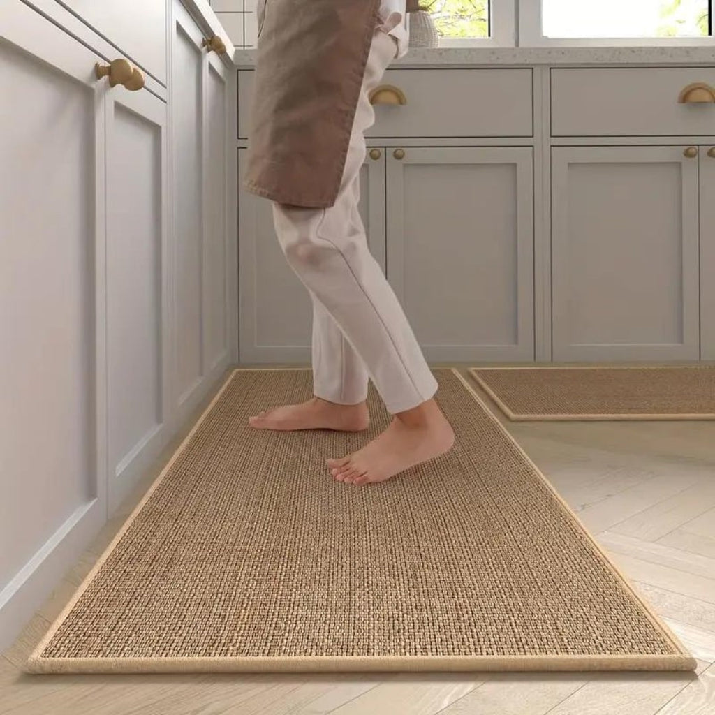 Kitchen Floor Mat with Cushioned Support Woven Anti Fatigue Washable Design - Image 4