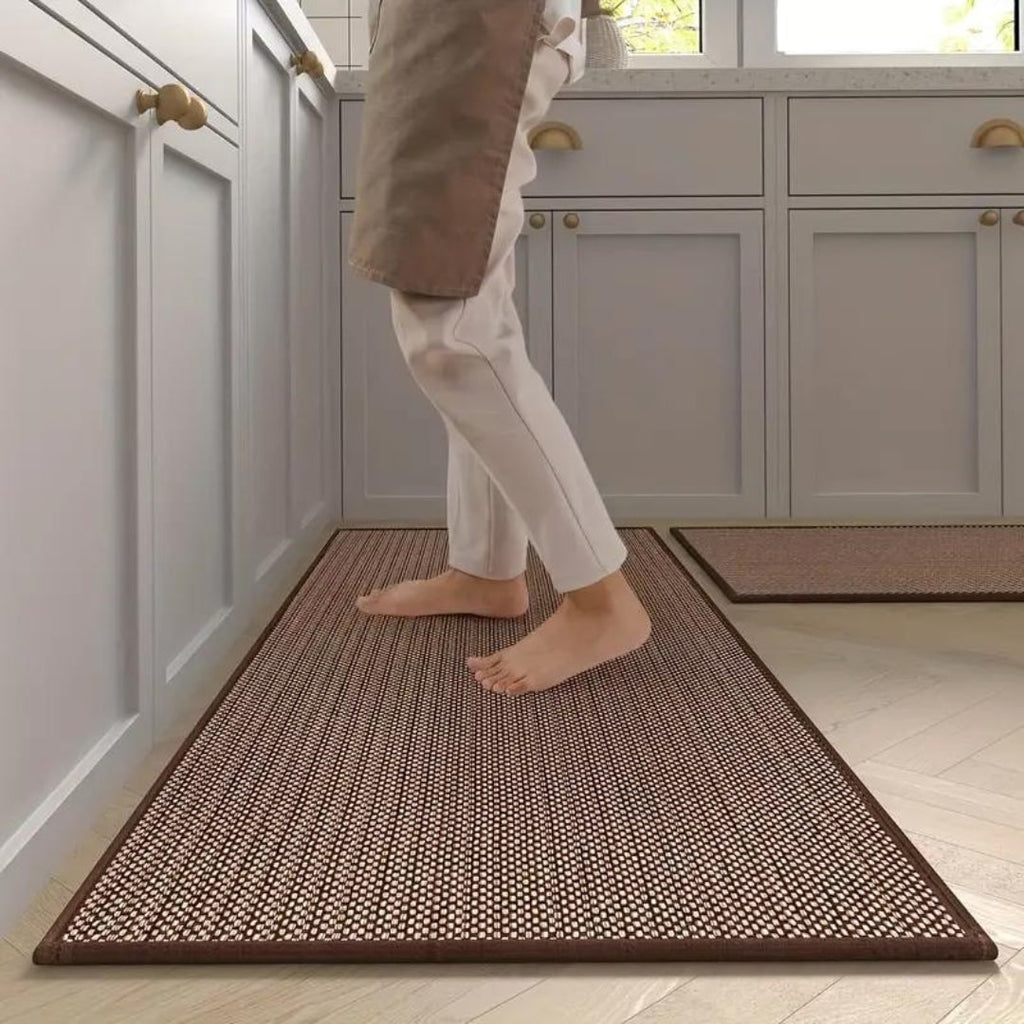 Kitchen Floor Mat with Cushioned Support Woven Anti Fatigue Washable Design - Image 5