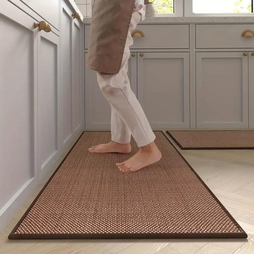 Kitchen Floor Mat with Cushioned Support Woven Anti Fatigue Washable Design - Image 6