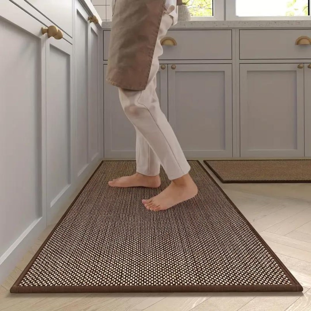 Kitchen Floor Mat with Cushioned Support Woven Anti Fatigue Washable Design - Image 7