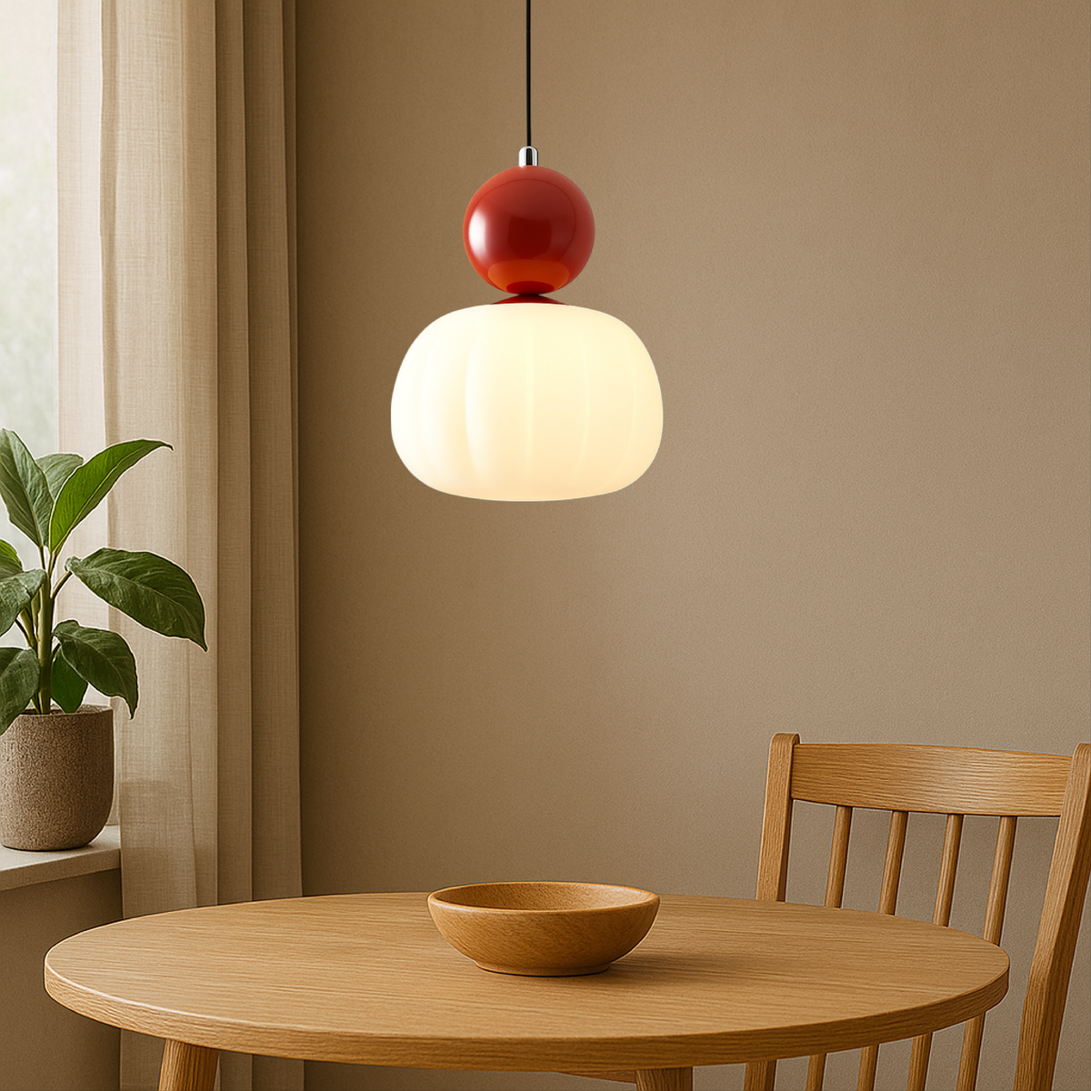 Kitchen Pendant Light Fixtures with Translucent Shade and Spherical Accent Modern Design - Image 2