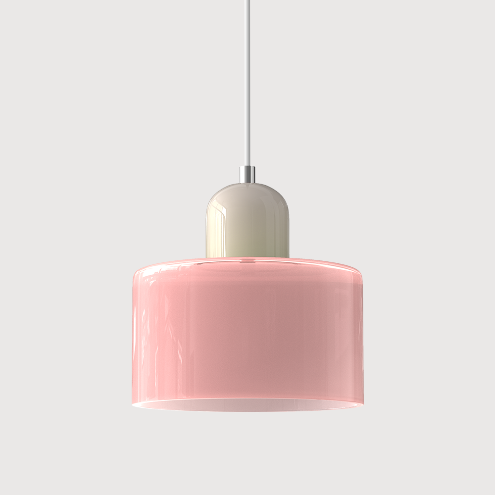 Kitchen Pendant Light Fixtures with Two-Tier Frosted Glass Shade and Modern Mid-Century Design - Image 11