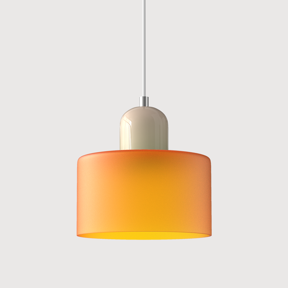Kitchen Pendant Light Fixtures with Two-Tier Frosted Glass Shade and Modern Mid-Century Design - Image 18