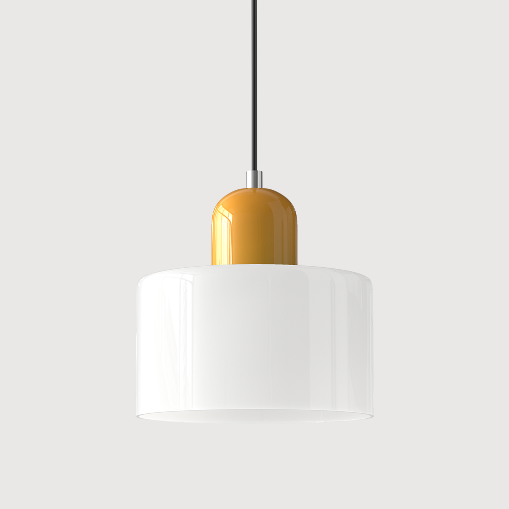 Kitchen Pendant Light Fixtures with Two-Tier Frosted Glass Shade and Modern Mid-Century Design - Image 25