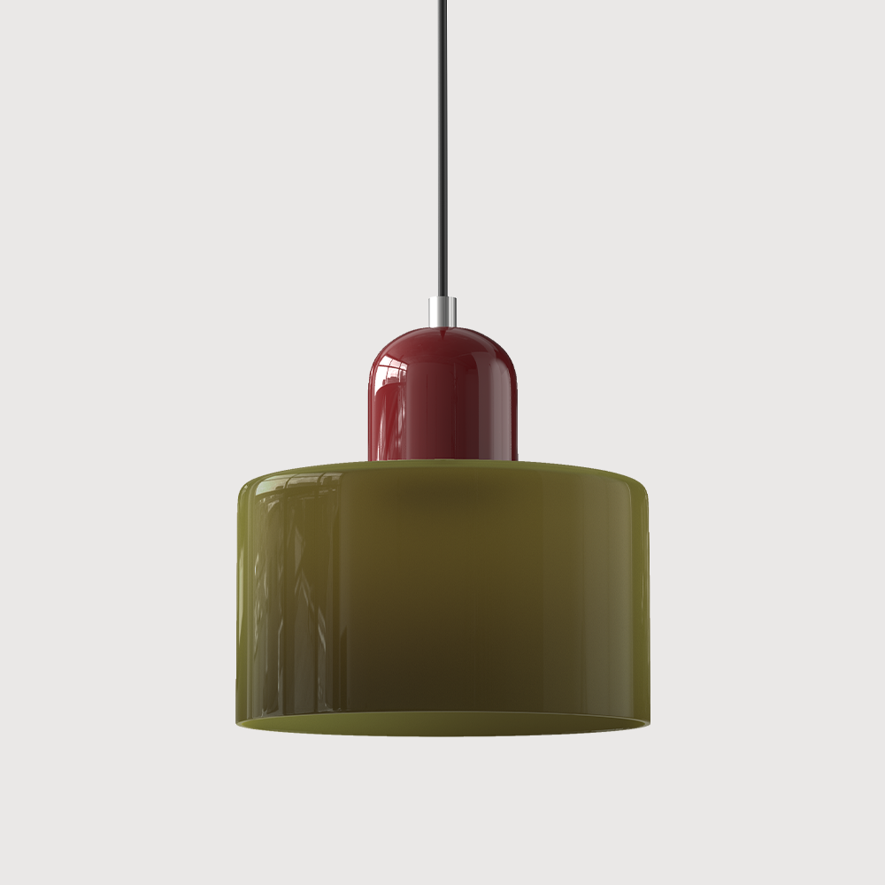 Kitchen Pendant Light Fixtures with Two-Tier Frosted Glass Shade and Modern Mid-Century Design - Image 41