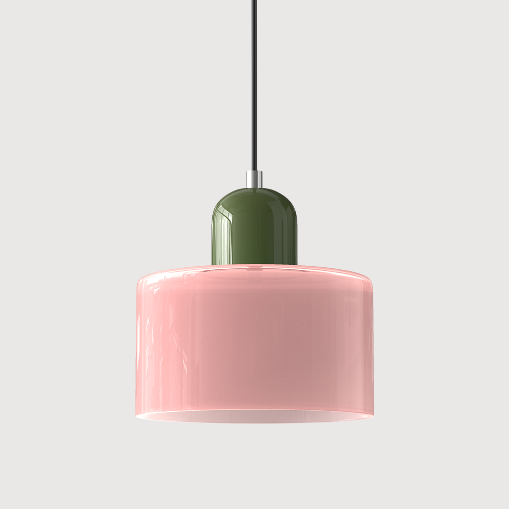 Kitchen Pendant Light Fixtures with Two-Tier Frosted Glass Shade and Modern Mid-Century Design - Image 7