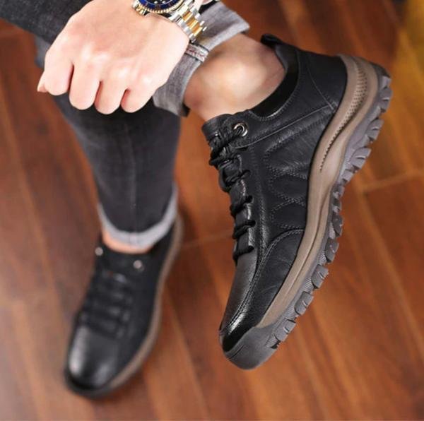 Men's Waterproof Leather Walking Shoes