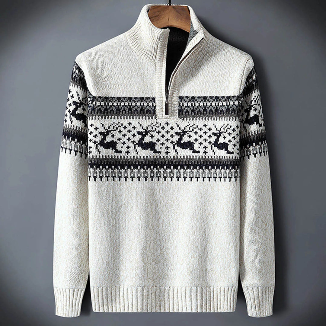 Men's Fair Isle Half-Zip Jumper