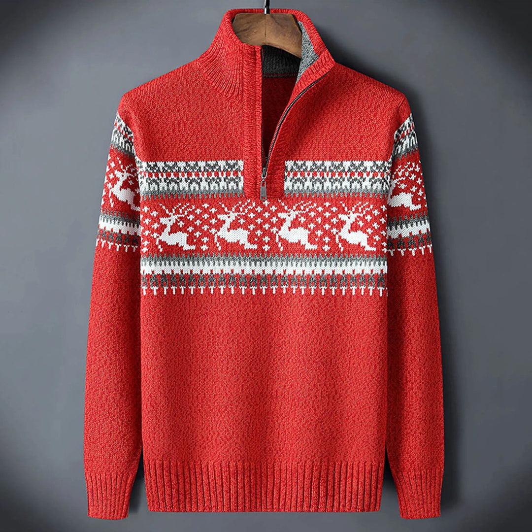 Men's Fair Isle Half-Zip Jumper
